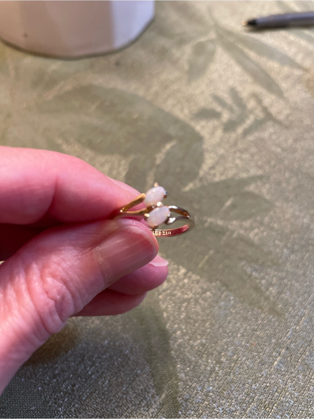 Opal Double Stone 14 K GE. EUC